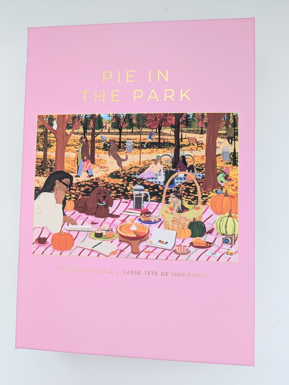 NEW IN BOX Hobbry "Pie In The Park" Fall/Autumn Park Scene 1,000 Piece Puzzle
